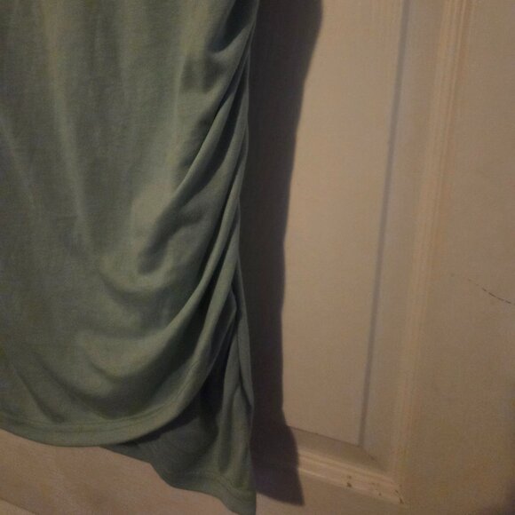 BTFBM Sleeveless, Ruched Dress, Seafoam Green, Size Small - Picture 3 of 4